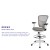 Flash Furniture HL-0001-1CWHITE-LTGY-GG Mid-Back Light Gray Mesh Ergonomic Drafting Chair with White Frame addl-3