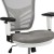 Flash Furniture HL-0001-1CWHITE-LTGY-GG Mid-Back Light Gray Mesh Ergonomic Drafting Chair with White Frame addl-7
