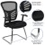Flash Furniture HL-0001B-BK-GG Black Mesh Side Reception Chair with Chrome Sled Base addl-4