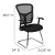 Flash Furniture HL-0001B-BK-GG Black Mesh Side Reception Chair with Chrome Sled Base addl-5