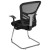 Flash Furniture HL-0001B-BK-GG Black Mesh Side Reception Chair with Chrome Sled Base addl-6