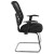 Flash Furniture HL-0001B-BK-GG Black Mesh Side Reception Chair with Chrome Sled Base addl-8