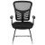 Flash Furniture HL-0001B-BK-GG Black Mesh Side Reception Chair with Chrome Sled Base addl-9