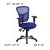 Flash Furniture HL-0001-BL-GG Mid-Back Blue Mesh Multifunction Executive Swivel Ergonomic Office Chair with Adjustable Arms addl-6