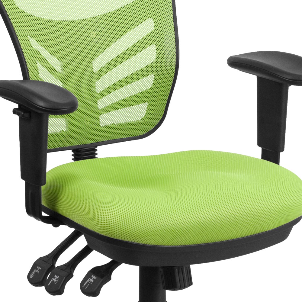Flash Furniture HL-0001-GN-GG Mid-Back Green Mesh Multifunction ...