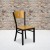 Flash Furniture XU-DG-6F2B-CIR-NATW-GG Circle Back Black Metal Chair - Natural Wood Seat and Back addl-1