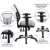 Flash Furniture HL-0001-GY-GG Mid-Back Gray Mesh Multifunction Executive Swivel Ergonomic Office Chair addl-5
