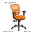 Flash Furniture HL-0001-OR-GG Mid-Back Orange Mesh Multifunction Executive Swivel Ergonomic Office Chair addl-6