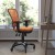 Flash Furniture HL-0001-OR-RLB-GG Mid-Back Orange Mesh Multifunction Executive Swivel Ergonomic Office Chair with Transparent Roller Wheels addl-1