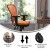 Flash Furniture HL-0001-OR-RLB-GG Mid-Back Orange Mesh Multifunction Executive Swivel Ergonomic Office Chair with Transparent Roller Wheels addl-3