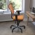 Flash Furniture HL-0001-OR-RLB-GG Mid-Back Orange Mesh Multifunction Executive Swivel Ergonomic Office Chair with Transparent Roller Wheels addl-5