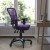 Flash Furniture HL-0001-PUR-RLB-GG Mid-Back Purple Mesh Multifunction Executive Swivel Ergonomic Office Chair with Transparent Roller Wheels addl-1