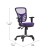 Flash Furniture HL-0001-PUR-RLB-GG Mid-Back Purple Mesh Multifunction Executive Swivel Ergonomic Office Chair with Transparent Roller Wheels addl-4