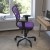 Flash Furniture HL-0001-PUR-RLB-GG Mid-Back Purple Mesh Multifunction Executive Swivel Ergonomic Office Chair with Transparent Roller Wheels addl-5