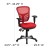 Flash Furniture HL-0001-RED-GG Mid-Back Red Mesh Multifunction Executive Swivel Ergonomic Office Chair addl-6