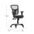 Flash Furniture HL-0001-RLB-GG Mid-Back Black Mesh Multifunction Executive Swivel Ergonomic Office Chair with Transparent Roller Wheels addl-4