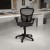 Flash Furniture HL-0001T-GG Mid-Back Transparent Black Mesh Multifunction Executive Swivel Ergonomic Office Chair addl-1