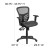 Flash Furniture HL-0001T-GG Mid-Back Transparent Black Mesh Multifunction Executive Swivel Ergonomic Office Chair addl-5