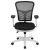 Flash Furniture HL-0001-WH-BK-GG Mid-Back Black Mesh Multifunction Executive Swivel Ergonomic Office Chair with White Frame addl-10