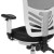 Flash Furniture HL-0001-WH-BK-GG Mid-Back Black Mesh Multifunction Executive Swivel Ergonomic Office Chair with White Frame addl-13