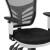 Flash Furniture HL-0001-WH-BK-GG Mid-Back Black Mesh Multifunction Executive Swivel Ergonomic Office Chair with White Frame addl-8