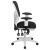 Flash Furniture HL-0001-WH-BK-GG Mid-Back Black Mesh Multifunction Executive Swivel Ergonomic Office Chair with White Frame addl-9
