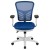 Flash Furniture HL-0001-WH-BLUE-GG Mid-Back Blue Mesh Multifunction Executive Swivel Ergonomic Office Chair with White Frame addl-10