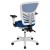 Flash Furniture HL-0001-WH-BLUE-GG Mid-Back Blue Mesh Multifunction Executive Swivel Ergonomic Office Chair with White Frame addl-7