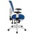 Flash Furniture HL-0001-WH-BLUE-GG Mid-Back Blue Mesh Multifunction Executive Swivel Ergonomic Office Chair with White Frame addl-9