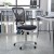 Flash Furniture HL-0001-WH-DKGY-GG Mid-Back Dark Gray Mesh Multifunction Executive Swivel Ergonomic Office Chair with White Frame addl-1