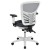 Flash Furniture HL-0001-WH-DKGY-GG Mid-Back Dark Gray Mesh Multifunction Executive Swivel Ergonomic Office Chair with White Frame addl-7