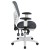 Flash Furniture HL-0001-WH-DKGY-GG Mid-Back Dark Gray Mesh Multifunction Executive Swivel Ergonomic Office Chair with White Frame addl-9