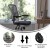 Flash Furniture HL-0001-WH-DKGY-RLB-GG Mid-Back Dark Gray Mesh Multifunction Executive Ergonomic Chair, Transparent Roller Wheels, and White Frame addl-3