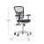 Flash Furniture HL-0001-WH-DKGY-RLB-GG Mid-Back Dark Gray Mesh Multifunction Executive Ergonomic Chair, Transparent Roller Wheels, and White Frame addl-4