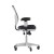 Flash Furniture HL-0001-WH-DKGY-RLB-GG Mid-Back Dark Gray Mesh Multifunction Executive Ergonomic Chair, Transparent Roller Wheels, and White Frame addl-7