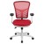 Flash Furniture HL-0001-WH-RED-GG Mid-Back Red Mesh Multifunction Executive Swivel Ergonomic Office Chair with White Frame addl-10