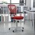 Flash Furniture HL-0001-WH-RED-GG Mid-Back Red Mesh Multifunction Executive Swivel Ergonomic Office Chair with White Frame addl-1