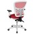 Flash Furniture HL-0001-WH-RED-GG Mid-Back Red Mesh Multifunction Executive Swivel Ergonomic Office Chair with White Frame addl-7