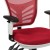 Flash Furniture HL-0001-WH-RED-GG Mid-Back Red Mesh Multifunction Executive Swivel Ergonomic Office Chair with White Frame addl-8
