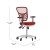 Flash Furniture HL-0001-WH-RED-RLB-GG Mid-Back Red Mesh Multifunction Executive Ergonomic Office Chair, Transparent Roller Wheels, and White Frame addl-4