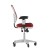 Flash Furniture HL-0001-WH-RED-RLB-GG Mid-Back Red Mesh Multifunction Executive Ergonomic Office Chair, Transparent Roller Wheels, and White Frame addl-7