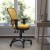 Flash Furniture HL-0001-YEL-RLB-GG Mid-Back Yellow-Orange Mesh Multifunction Executive Swivel Ergonomic Office Chair with Transparent Roller Wheels addl-1
