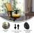 Flash Furniture HL-0001-YEL-RLB-GG Mid-Back Yellow-Orange Mesh Multifunction Executive Swivel Ergonomic Office Chair with Transparent Roller Wheels addl-3