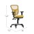 Flash Furniture HL-0001-YEL-RLB-GG Mid-Back Yellow-Orange Mesh Multifunction Executive Swivel Ergonomic Office Chair with Transparent Roller Wheels addl-4
