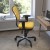 Flash Furniture HL-0001-YEL-RLB-GG Mid-Back Yellow-Orange Mesh Multifunction Executive Swivel Ergonomic Office Chair with Transparent Roller Wheels addl-5