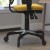 Flash Furniture HL-0001-YEL-RLB-GG Mid-Back Yellow-Orange Mesh Multifunction Executive Swivel Ergonomic Office Chair with Transparent Roller Wheels addl-6
