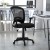 Flash Furniture HL-0007-GG Mid-Back Designer Black Mesh Swivel Task Office Chair with Arms addl-1