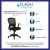 Flash Furniture HL-0007-GG Mid-Back Designer Black Mesh Swivel Task Office Chair with Arms addl-3