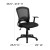 Flash Furniture HL-0007-GG Mid-Back Designer Black Mesh Swivel Task Office Chair with Arms addl-6