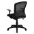 Flash Furniture HL-0007-GG Mid-Back Designer Black Mesh Swivel Task Office Chair with Arms addl-7